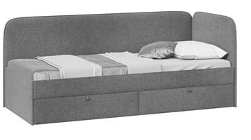 Кровать подростковая Молли тип 1 (90), Микровелюр Scandi Graphite 22 в Нарьян-Маре