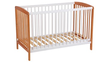 Кроватка для новорожденных POLINI Kids Simple 101 Белый / Бук в Нарьян-Маре