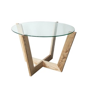 Журнальный столик Оникс-10, Натуральный массив/Прозрачное стекло в Нарьян-Маре