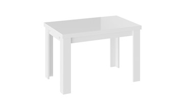 Кухонный стол раскладной Норман тип 1, цвет Белый/Стекло белый глянец в Нарьян-Маре
