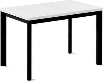 Маленький стол Токио-1L (ноги металлические черные, белый цемент) в Нарьян-Маре