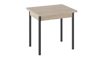 Кухонный раздвижной стол Родос тип 2 с опорой d40 (Черный муар/Дуб Сонома) в Нарьян-Маре