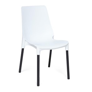 Кухонный стул GENIUS (mod 75) 46x56x84 белый/черные ножки арт.12829 в Нарьян-Маре