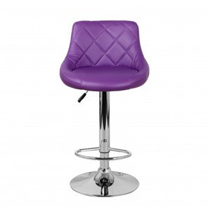Барный стул Комфорт с мягкой спинкой WX-2396 экокожа фиолетовый в Нарьян-Маре