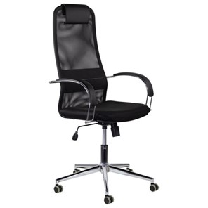 Кресло Brabix Premium Pilot EX-610 CH (хром, ткань-сетка, черное) 532417 в Нарьян-Маре