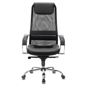 Офисное кресло Brabix Premium Stalker EX-609 PRO (хром, мультиблок, ткань-сетка/экокожа, черное) 532416 в Нарьян-Маре