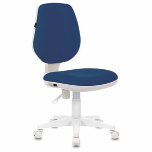 Офисное кресло Brabix Fancy MG-201W (без подлокотников, пластик белый, синие) 532413 в Нарьян-Маре