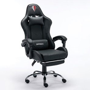 Офисное кресло Brabix RABIX "Dexter GM-135", подножка, две подушки, экокожа, черное, 532800 в Нарьян-Маре