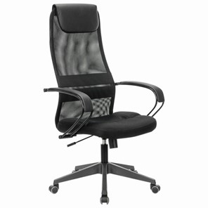 Офисное кресло Brabix Premium Stalker EX-608 PL (ткань-сетка/кожзам, черное) 532090 в Нарьян-Маре