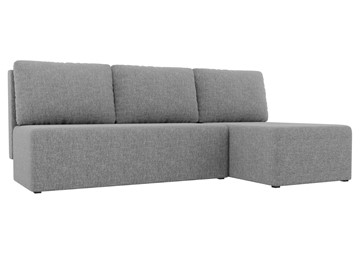 Угловой диван с оттоманкой Поло, Серый (рогожка) в Нарьян-Маре