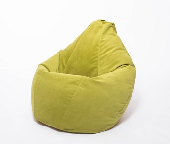 Кресло-мешок Груша малое, велюр однотон, травянное в Нарьян-Маре