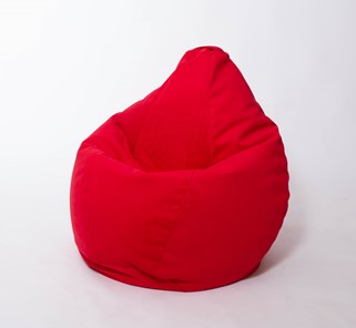 Кресло-мешок Груша большое, велюр однотон, красное в Нарьян-Маре
