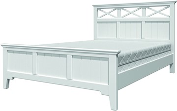 Кровать 2-х спальная Грация-5 с белым карнизом (Белый Античный) 160х200 в Нарьян-Маре