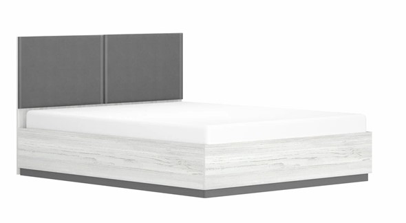 Двуспальная кровать с подъемным механизмом Винтер-16, винтерберг/темно-серый/спейс графит в Нарьян-Маре - изображение