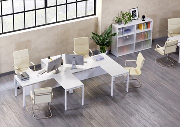Комплект офисной мебели Metal System Style (Белый/Белый) в Нарьян-Маре