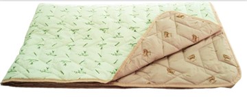 Одеяло «Зима-Лето», ткань: тик, материалы: бамбук/верблюжья шерсть в Нарьян-Маре