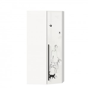 Угловой распашной шкаф Джоли 45 ЛД 535.030, Серый шелк в Нарьян-Маре