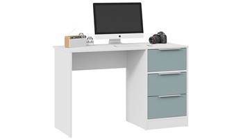 Письменный стол Марли Тип 1 (Белый/Серо-голубой) в Нарьян-Маре
