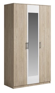 Шкаф 3 двери Светлана, с зеркалом, белый/дуб сонома в Нарьян-Маре