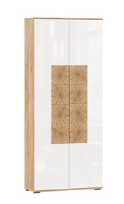 Шкаф двухстворчатый Фиджи с декоративными накладками 659.310, Дуб Золотой/Белый в Нарьян-Маре