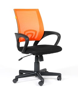Кресло офисное CHAIRMAN 696 black Сетчатый акрил DW66 оранжевый в Нарьян-Маре