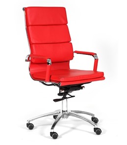 Офисное кресло CHAIRMAN 750 экокожа красная в Нарьян-Маре